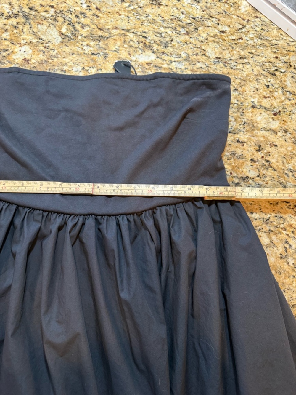 Nicole Miller NYC Black Cotton blend Strapless Midi Dress XL new w tags pockets - Picture 5 of 9